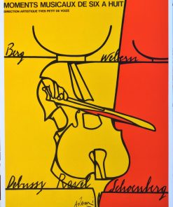 Valerio Adami - "Moment Musicaux" cartel litográfico original realizado para los conciertos de la Fondation Maeght en 1976