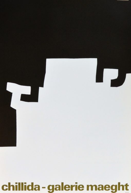 Eduardo Chillida - "Composición 1973" cartel litográfico original exposición en la Galería Maeght en 1973