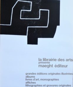 Eduardo Chillida - "La Librairie des arts" cartel litográfico original editado en 1972 para la Librairie de Arts de Nancy