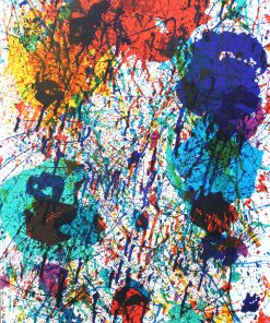 Sam Francis - "Composición abstracta" cartel litográfico original exposición en la Fondation Maeght en 1983