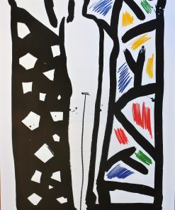 Aki Kuroda  - "Figure" cartel litográfico original exposición en la Galería Adrien Maeght Paris en 1986