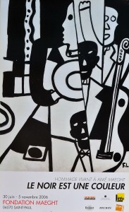 Leger Fernand, Jazz, Le noir est une couleur, cartel original exposición en la Fondation Maeght en 2006 (3)