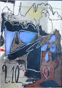 Pagola Javier, 9.10, técnica mixta papel, enmarcado, pintura 29,50x21 cms. y marco 44x35  cms (4)