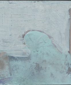 Javier Pagola - "Asomándose en la esquina" pintura oleo cartulina, enmarcado