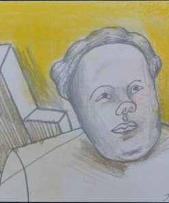 Javier Pagola - "Consejo al oido" dibujo lápiz papel, enmarcado