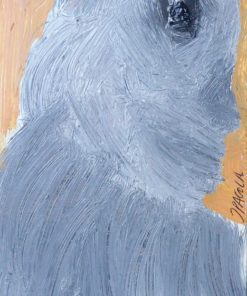 Javier Pagola - "Personaje del bosque" pintura oleo cartulina, enmarcado