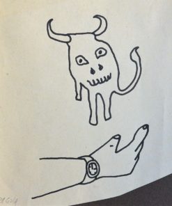 Javier Pagola - "La hora de los toros" dibujo tinta papel, enmarcado