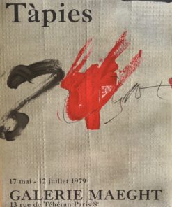 Antoni Tapies - "Composición 1979" cartel litográfico original exposición en la Galería Maeght en 1979