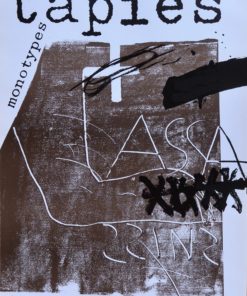 Antoni Tapies - "Monotypes" cartel litográfico original exposición en Galería Maeght en 1974