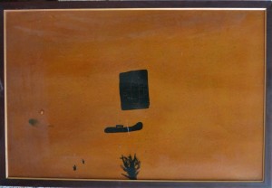 lamazares anton, Cuadrado negro, oleo y barniz cartulina, enmarcado, pintura 74x113 cms. y marco 80x119 cms. (1)