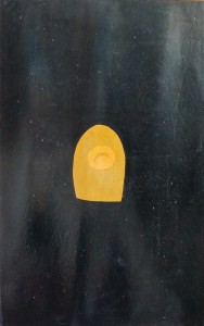 lamazares anton, Figura naranja sobre marrón, oleo y barniz cartulina, enmarcado, pintura 114x73 cms. y marco 120x79 cms. (6)