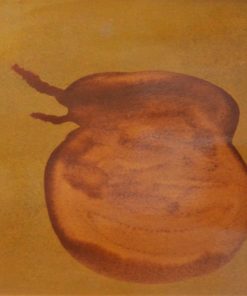 Antón Lamazares - "Saco" pintura oleo y barniz cartulina, enmarcado