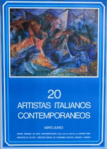 Artistas italianos, Museo Español de Arte Contemporaneo, cartel original exposición en 1980, 69x50 cms.  (1)