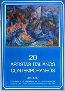 Artistas italianos, Museo Español de Arte Contemporaneo, cartel original exposición en 1980, 69x50 cms. (1)
