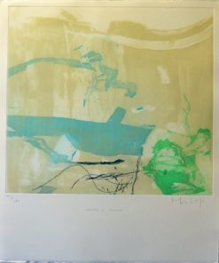 Joaquín Capa - "La Montaña, Castro de Valnera" grabado color 