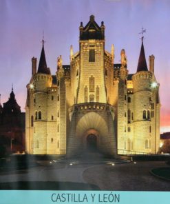 Castilla y Leon - "Palacio episcopal de Astorga de Gaudí" cartel promoción turistica
