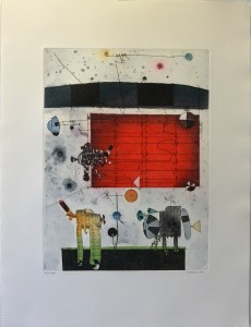 Lorenzo Antonio 1984, Trama ocho, Etapa final, grabado aguafuerte color, ed 170 ej. numerado y firmado a lápiz, plancha 44x32,50 cms. y papel 67x50 cms.  (24)