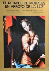 Morales Luis de, El retablo en Arroyo de la Luz, cartel original exposición en 1974, 70x50 cms.  (2)