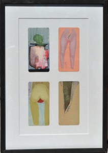 Pagola Javier 2011, Composición # 5, cuatro dibujos acrílico cartulina, enmarcado, 14,5x7 cms. cada dibujo y marco 51x35 cms (7)