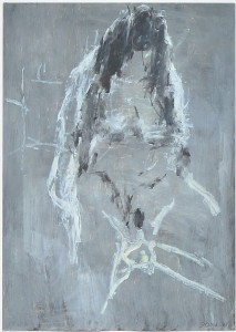 Pagola Javier 2011, Mujer en grises, acrílico cartulina, enmarcado, pintura 35x25 cms. y marco 52x42 cms (6)