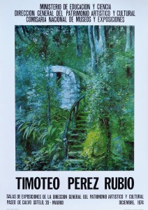 Perez Rubio, Timoteo, Ministerio de Educación y Ciencia, cartel original exposición en 1974, 70x50 cms.  (2)