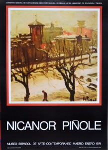 Piñole Nicanor, Museo Español de Arte Contemporaneo, cartel original exposición en 1974, 70x50 cms (1)