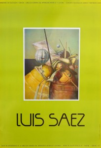 Saez Luis, Salas Patrimonio Artístico, cartel original exposición en 1977, 70x48,50 cms (3)