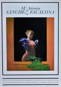 Sanchez Escalona Ma. Antonia, Ministerio de Cultura, cartel original exposición en 1979, 68x48 cms.  (1)