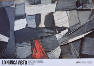 Scarpitta Salvatore, Trapped canvas, cartel original exposición en la Fundación Juan March, 42x59 cms (1)