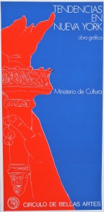 Tendencias en Nueva York, Círculo de Bellas Artes, cartel original exposición patrocinada por el ministerio de Cultura, 68x34 cms (4)