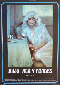 Vila y Prades Julio, Salas del Patrimonio Artístico, cartel original exposición en 1974, 70x50 cms. (2)
