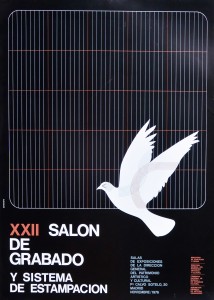 XXII Salón del Grabado, Patrimonio Artístico y Cultural, cartel origial exposición en 1976, 70x50 cms. (2)