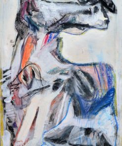 Bonifacio 1974 - "Cabeza de caballo" pintura técnica mixta cartulina, enmarcado