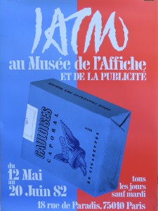 Jacno, Paquet de Gauloises, cartel original impresión litográfica editado para el Musée de l´ Affiche et de la Publicité en 1982, 80x60 cms. (8)