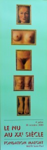 Magritte René, Evidence Eternelle, cartel original exposición le Nu au XXme siecle en Fondation Maeght en 2000, 96x30 cms. (6)
