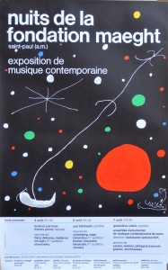 Miró Joan, Nuits de la Fondation, cartel litográfico original editado para los conciertos en la Fundación Maeght en 1967, 88x55,50 cms (6)