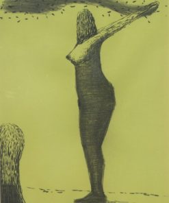 Javier Pagola 2008 - "Partículas en el aire" dibujo técnica mixta papel, enmarcado