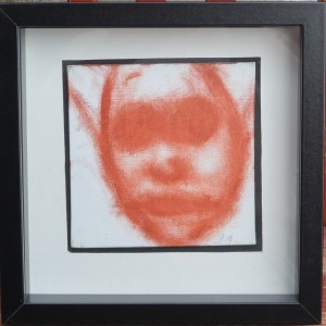 Pagola Javier 2014, Rostro del bosque, acrílico lienzo, enmarcado, pintura 15x15 cms. y marco 25,50x25,50 cms. (5)