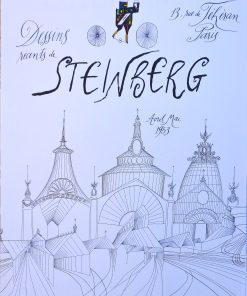 Saul Steinberg - "Gare de Milán" cartel litográfico original exposición dibujos en Galerie Maeght en 1953, impreso por Mourlot