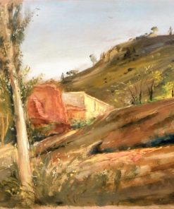 Juan Vicente Barrio, Juanvi - "Paisaje" pintura oleo tablex, enmarcado