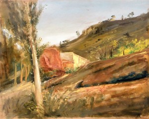Juan Vicente Barrio, juanvi paisaje, pintura oleo tablex, enmarcado, pintura 34x43 cms. y marco 60x75 cms.  (4)