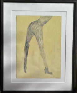 Pagola Javier 2011, piernas largas, pintura oleo cartulina, enmarcado, pintura 35x25 cms. y marco 52x42 cms.   (5)