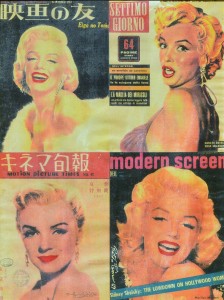 psaier pietro 1969, Marilyn magazine covers, serigrafía sobre lienzo, Factory Editions New York, numerado 12-20, enmarcado, serigrafía 74x56 y marco 8x63 cms.  (5)