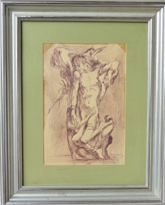 barba-juan-descanso-sobre-el-tronco-dibujo-papel-negro-enmarcado-dibujo-31x21-cms-y-marco-5250x4250-cms-9