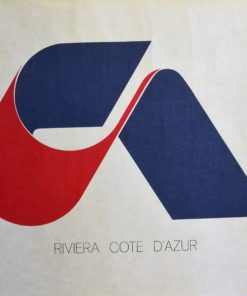 Francia - "Riviera Cote d´Azur" cartel promocional impresión litográfica, edición 80 ejemplares, papel Japón