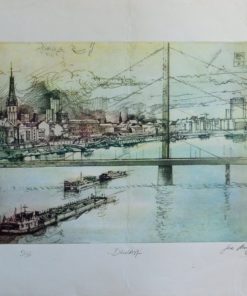 Ilegible - "Düsseldorf" grabado, 