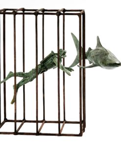 Fernando Suarez Reguera - "Dentro-Fuera" escultura bronce y hierro