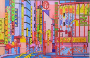 gless-nicolas-paisaje-urbano-japones-dibujo-original-tinta-y-acuarela-cartulina-enmarcado-dibujo-59x90-cms-y-marco-77x110-cms-8