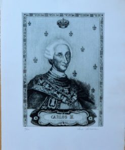 Irene Iribarren - "Carlos III" grabado