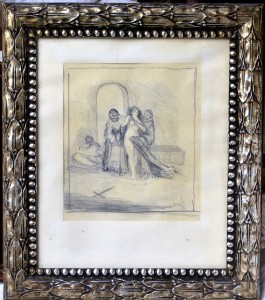 juan-vicente-barrio-juanvi-escandalo-en-el-convento-dibujo-carboncillo-papel-enmarcado-dibujo-26x22-cms-y-marco-49x42-cms-4